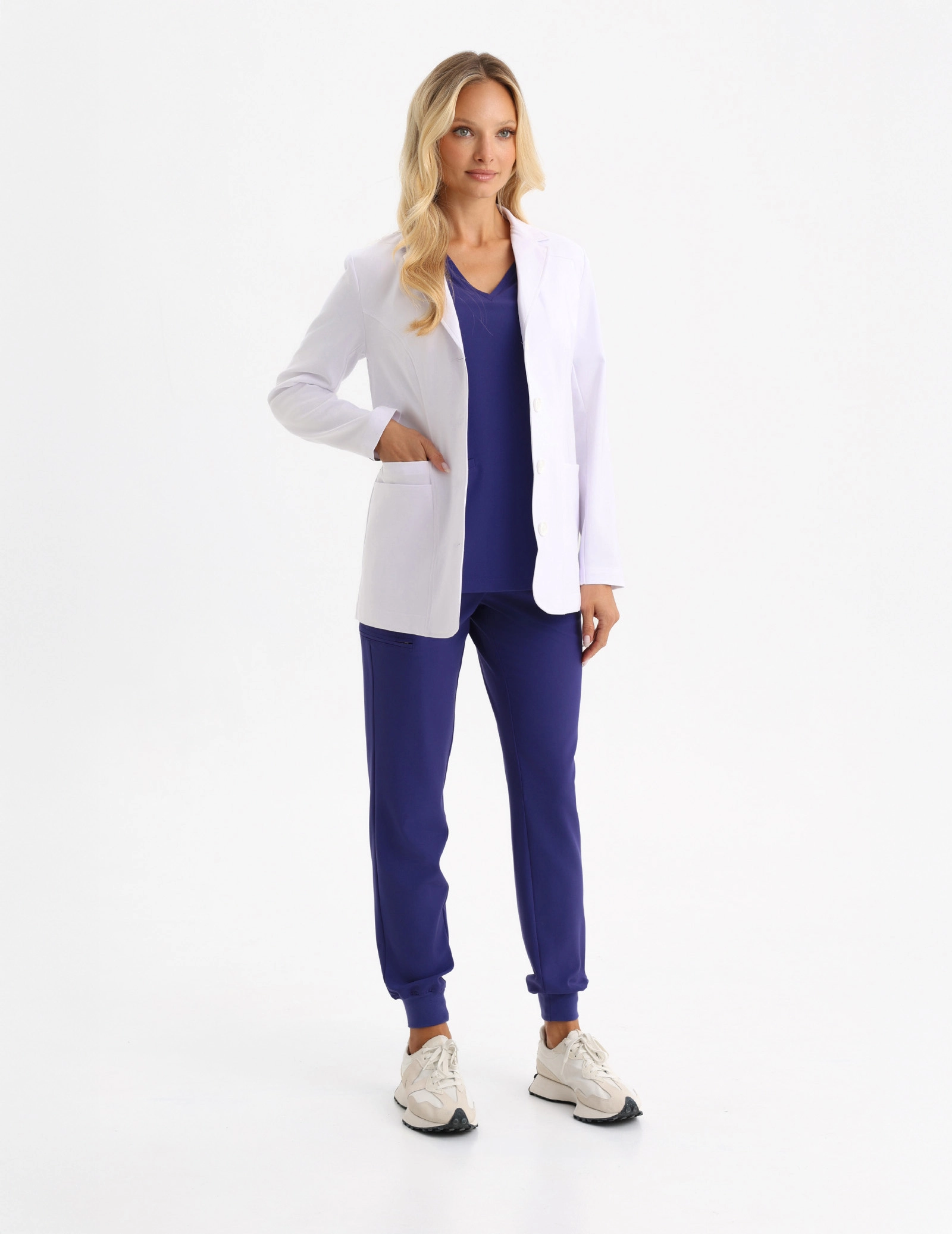 Damen Medizinischer Kittel Slim Fit - MADISON SHORT