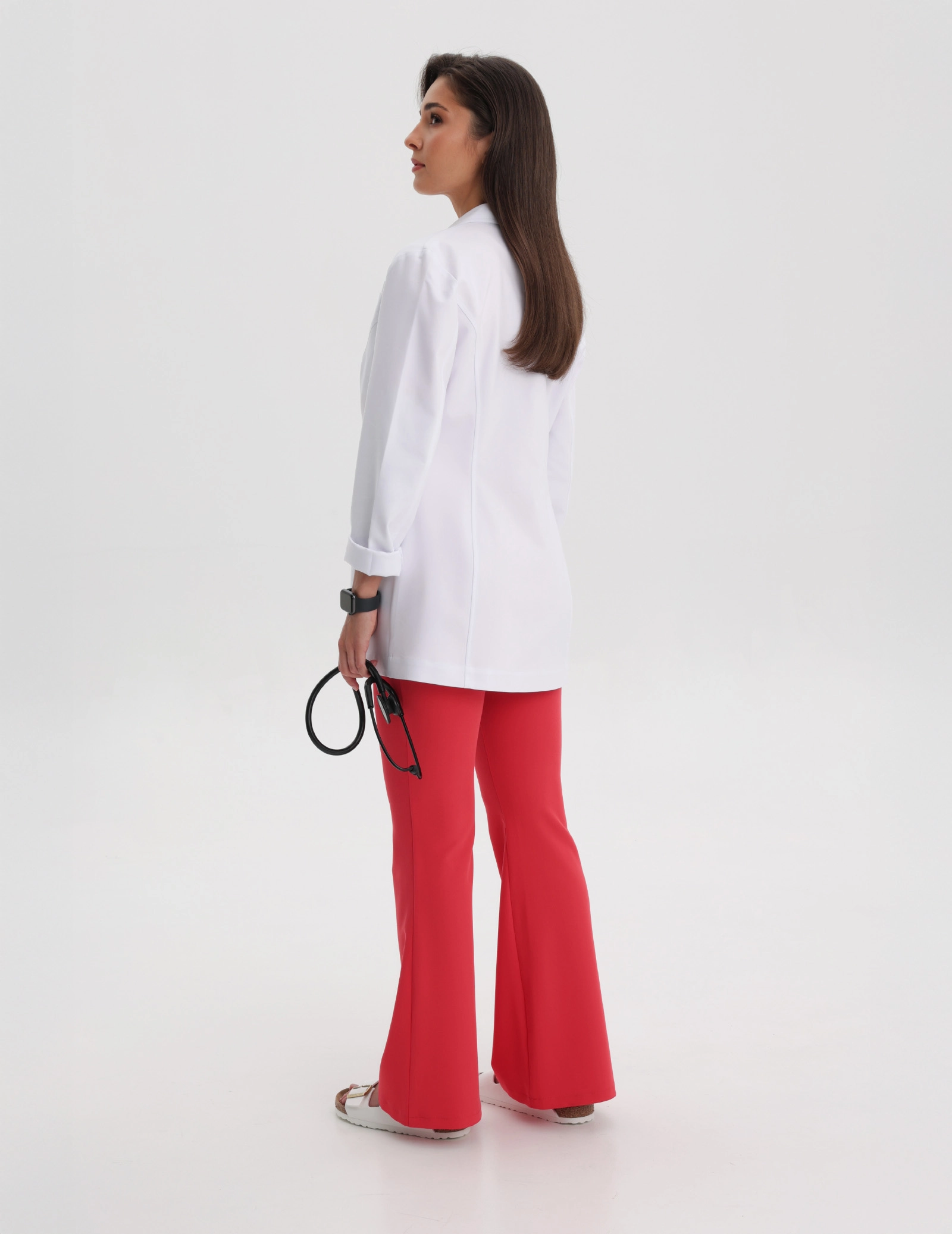 Damen Medizinischer Kittel Slim Fit - MADISON SHORT