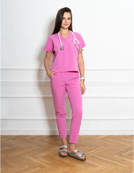 Damen Medizinische Hose Basic - HOT PINK