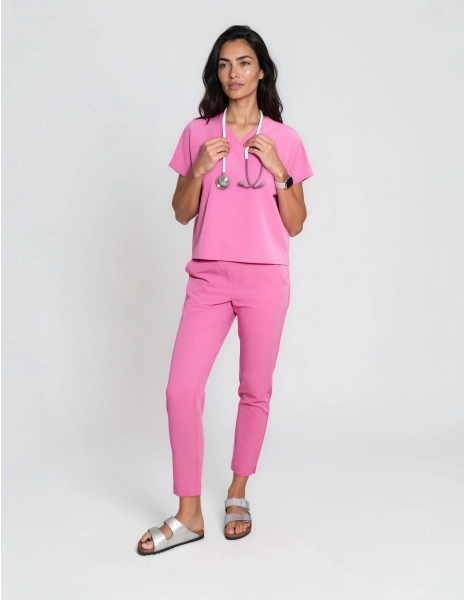 Damen Medizinische Hose Basic - HOT PINK