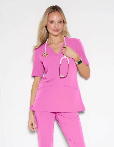 Medizinischer Kasack Casy - HOT PINK