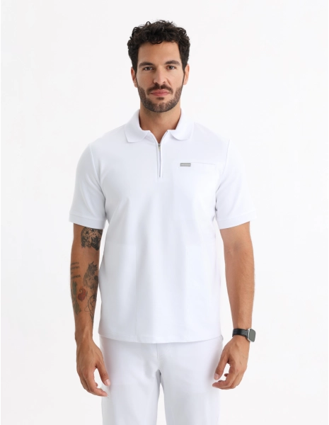 Medizinisches Kasack Polo Herren - WHITE