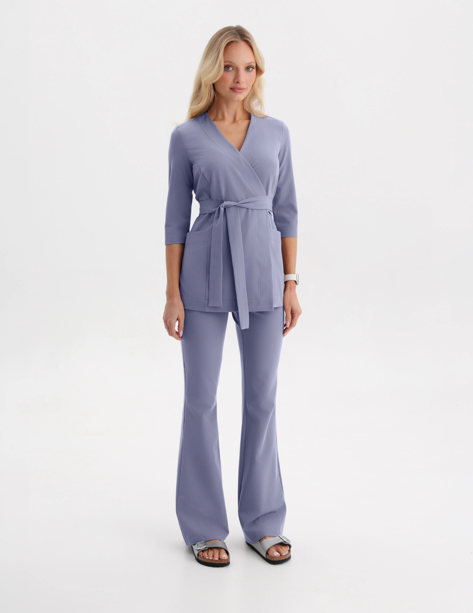 Medizinische Wickelbluse Rosalie - MILKY LAVENDER