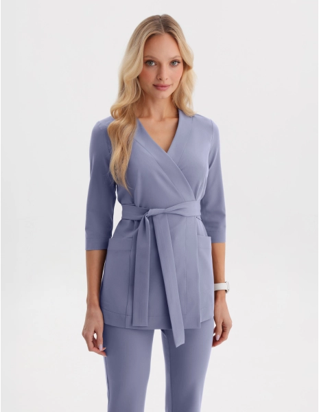 Medizinische Wickelbluse Rosalie - MILKY LAVENDER