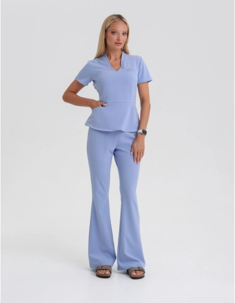 Damen Medizinische Hose Flare - CEIL BLUE