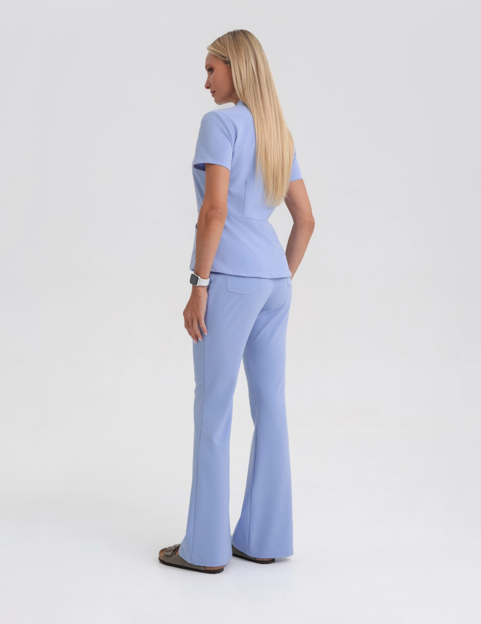 Damen Medizinische Hose Flare - CEIL BLUE