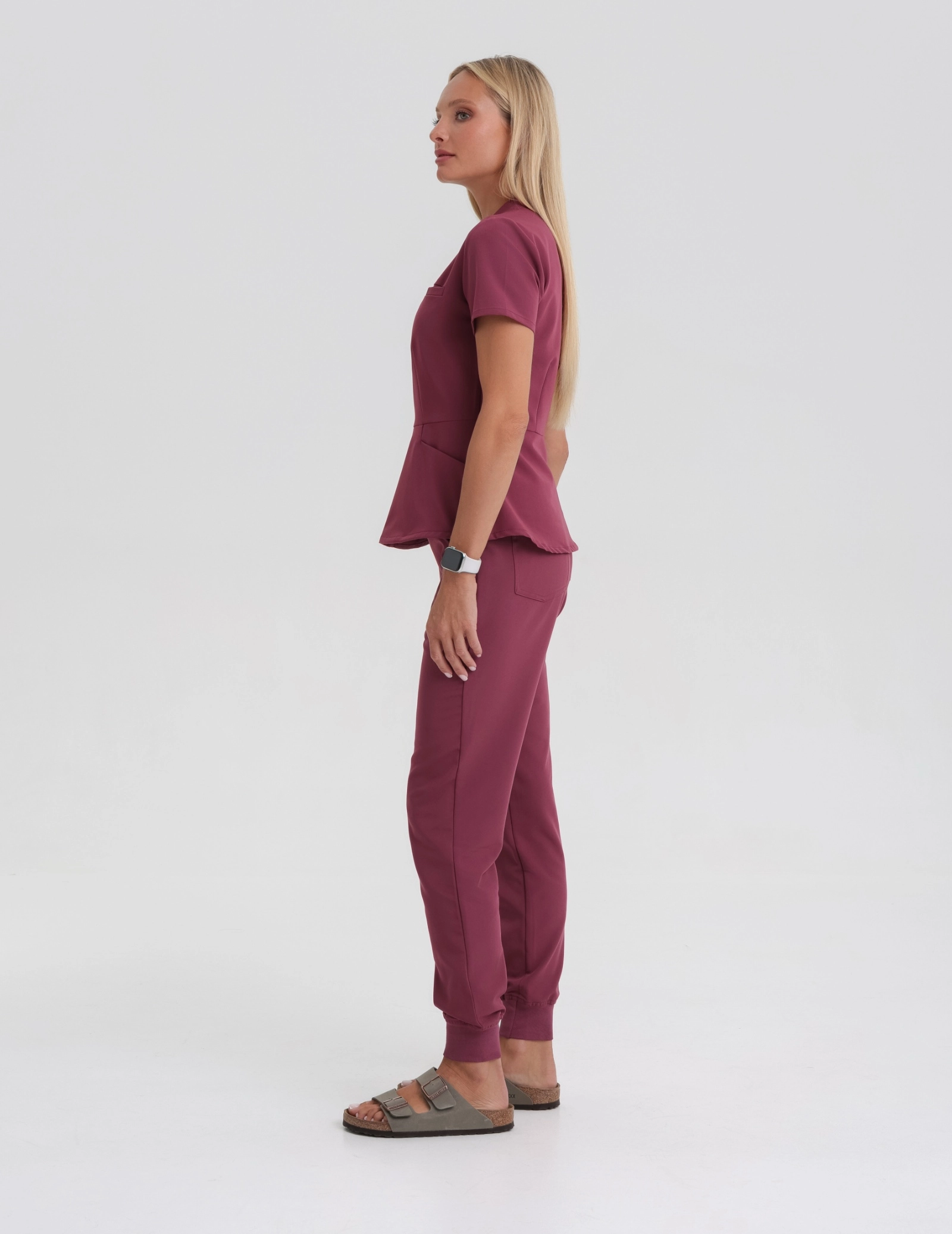 Damen Medizinische Hose Jogger - MULLED WINE