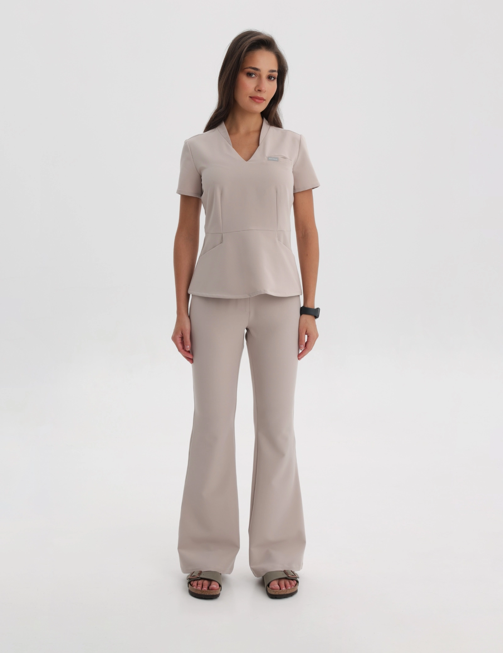 Damen Medizinische Hose Flare - COCONUT