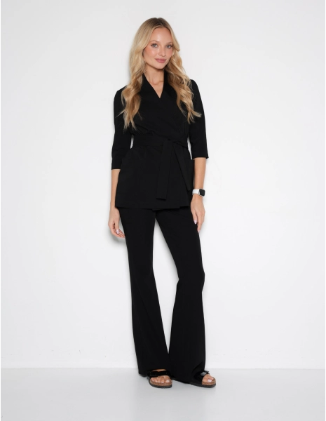 Damen Medizinische Hose Flare - BLACK