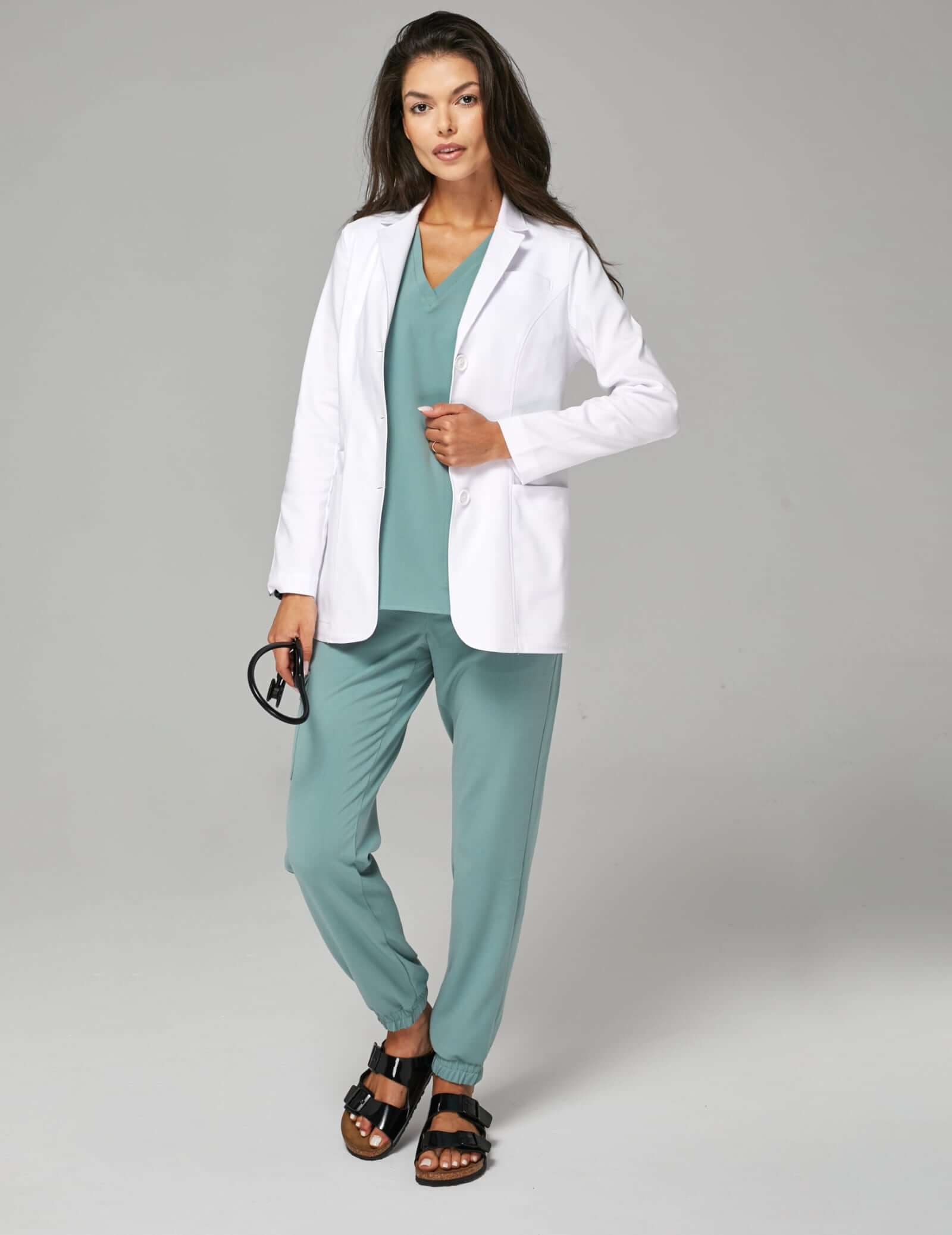 Damen Medizinischer Kittel Slim Fit - MADISON SHORT