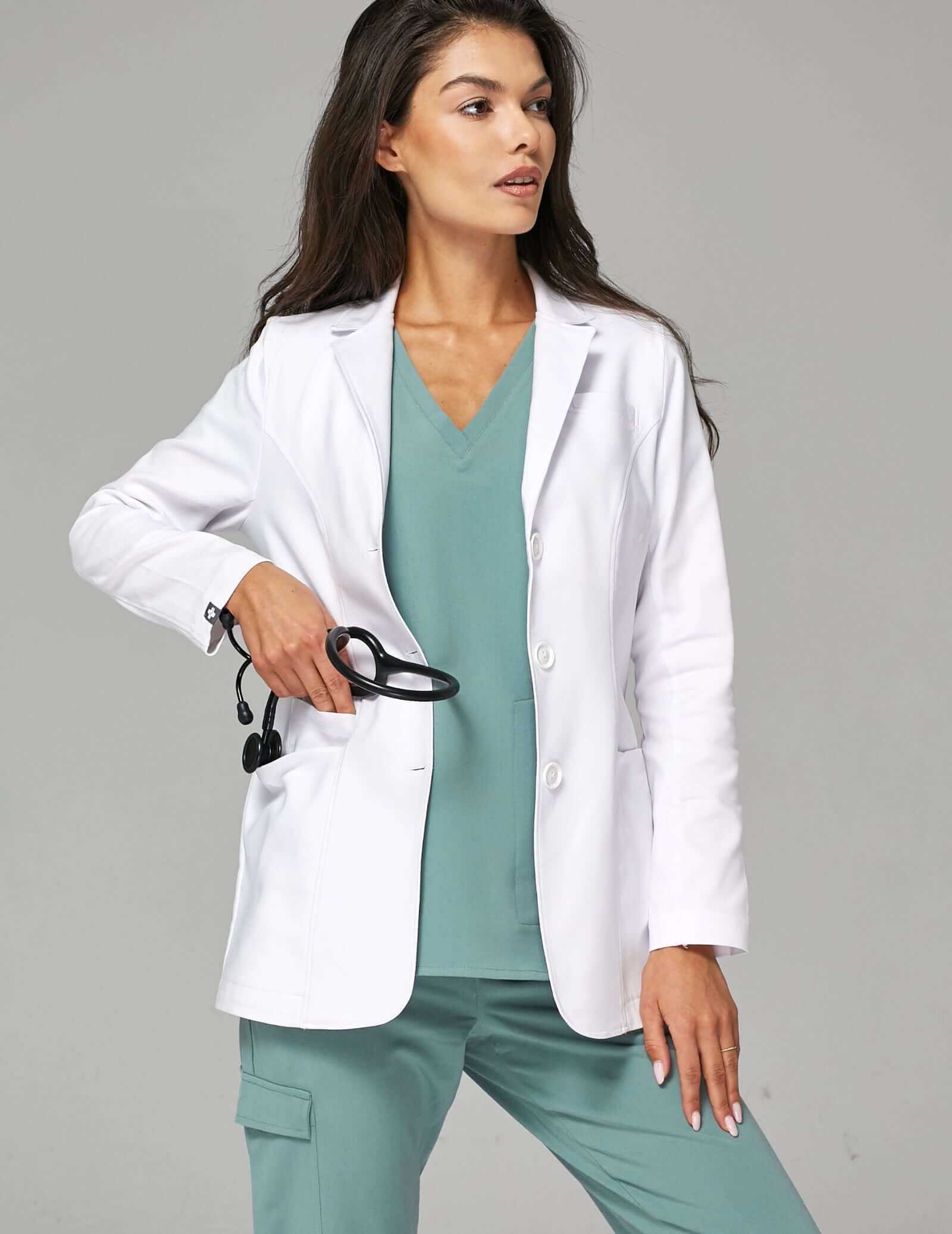 Damen Medizinischer Kittel Slim Fit - MADISON SHORT